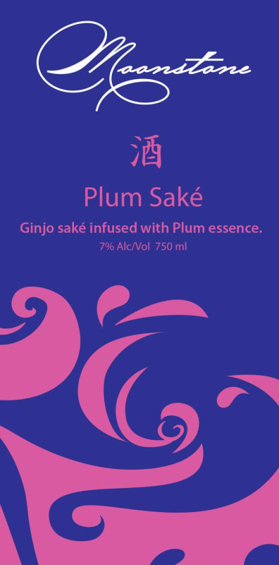 Moonstone Plum Sake Junmai Front Label