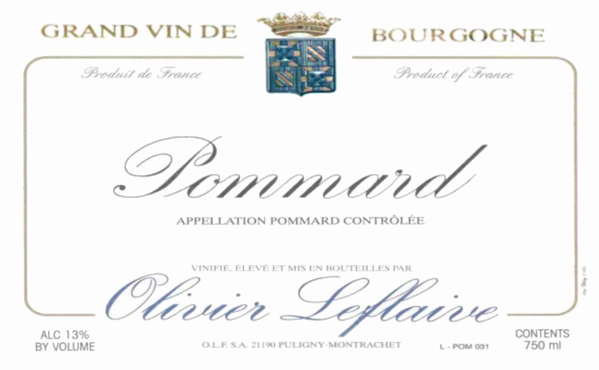 Olivier Leflaive Pommard 2006 Front Label