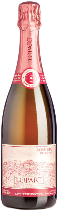 Llopart Brut Reserva Rose 2014 Front Bottle Shot