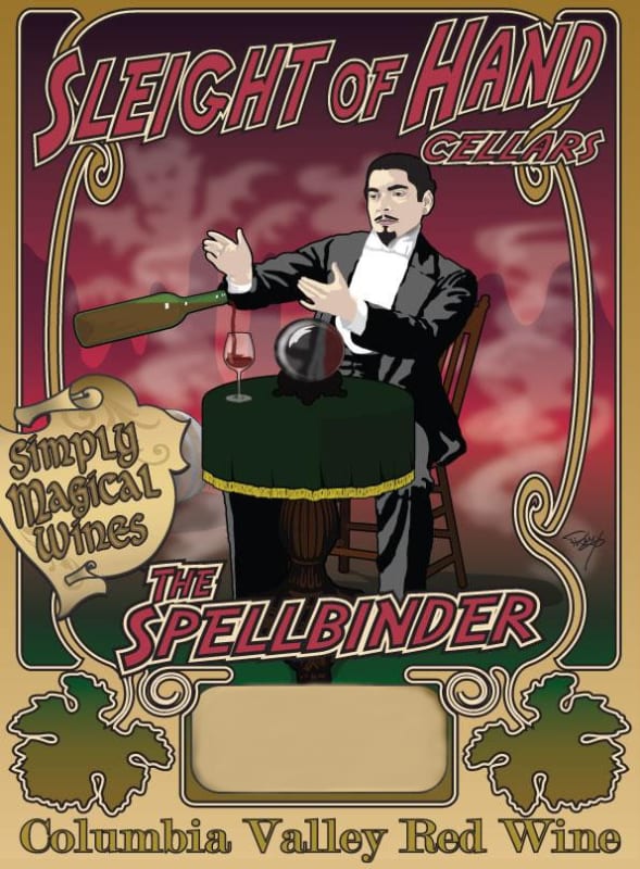 Sleight Of Hand Columbia Valley The Spellbinder Red 2015 Front Label