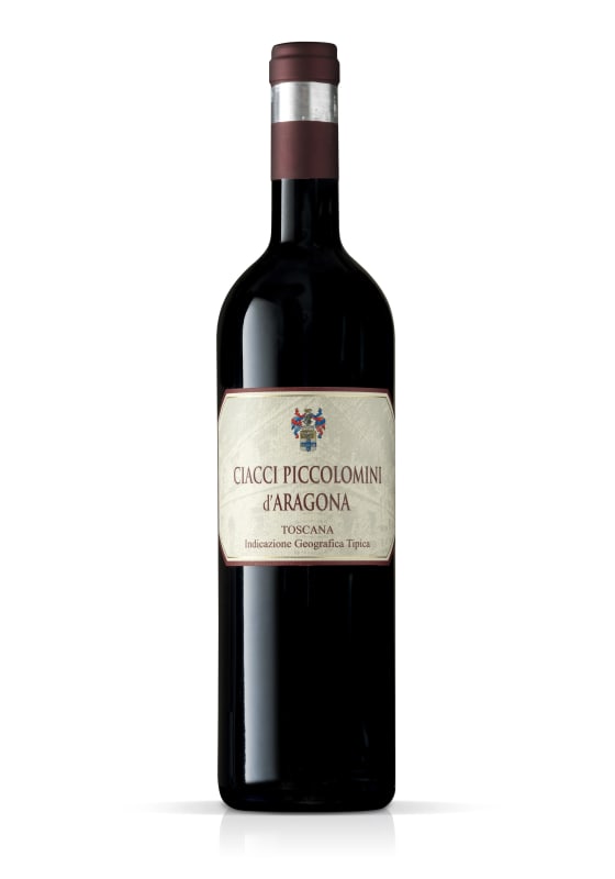 Ciacci Piccolomini d'Aragona Toscana Rosso 2018 Front Bottle Shot