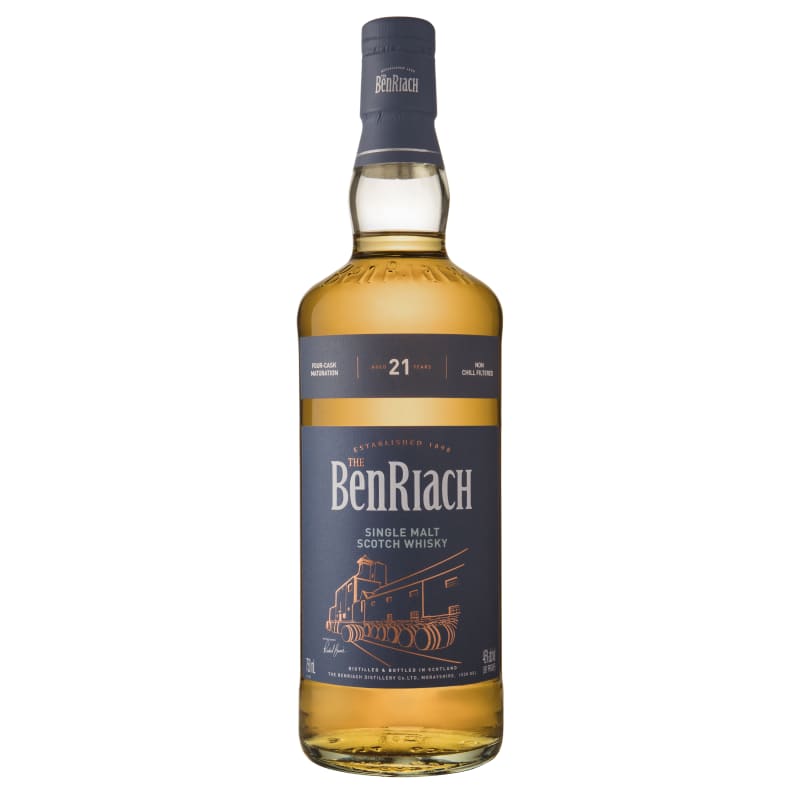 Benriach 21 Year Single Malt Scotch Whisky Front Bottle Shot