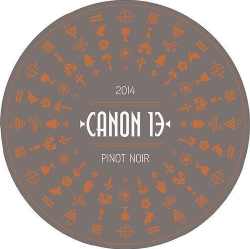 Canon 13 Pinot Noir 2014 Front Label