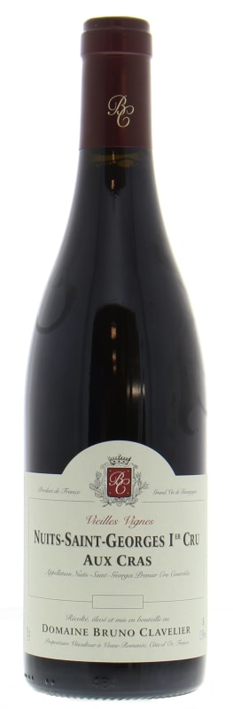 Domaine Bruno Clavelier Nuits-St-Georges Aux Cras Vieilles Vignes Premier Cru 2012 Front Bottle Shot