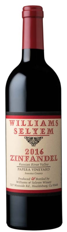 Williams Selyem Papera Vineyard Zinfandel 2016 Front Bottle Shot