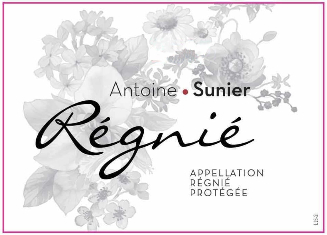 Antoine Sunier Regnie Gamay 2016 Front Label