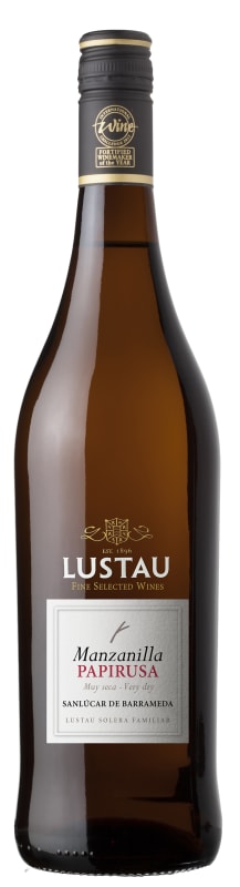 Lustau Papirusa Manzanilla Sherry Front Bottle Shot