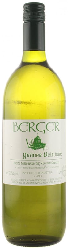 Berger Gruner Veltliner (1 Liter) 2019 Front Bottle Shot