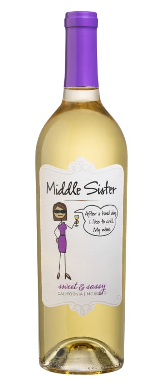 Middle Sister Sweet and Sassy Moscato Front Bottle Shot