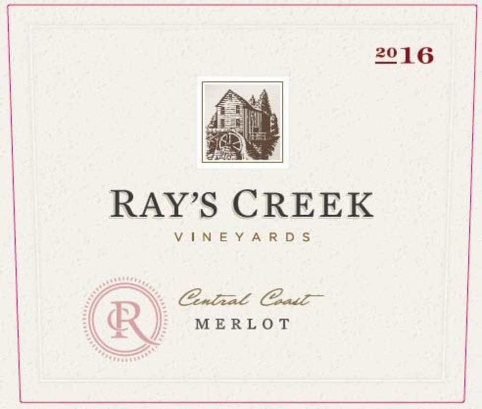 Ray's Creek Merlot 2016 Front Label