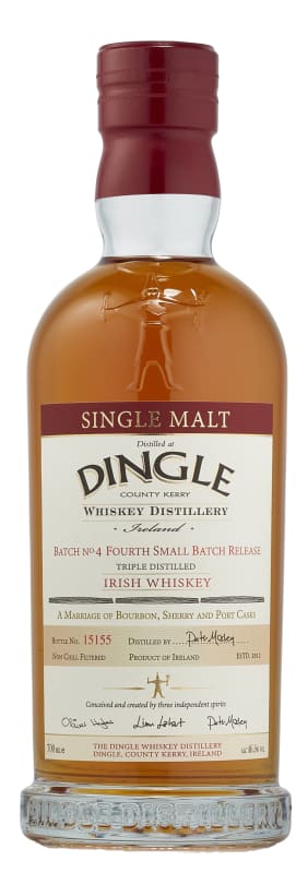 Dingle Batch No. 4 Single Malt Irish Whiskey Front Bottle Shot