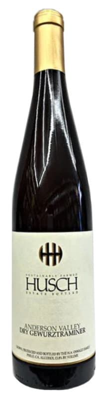 Husch Dry Gewurztraminer 2017 Front Bottle Shot