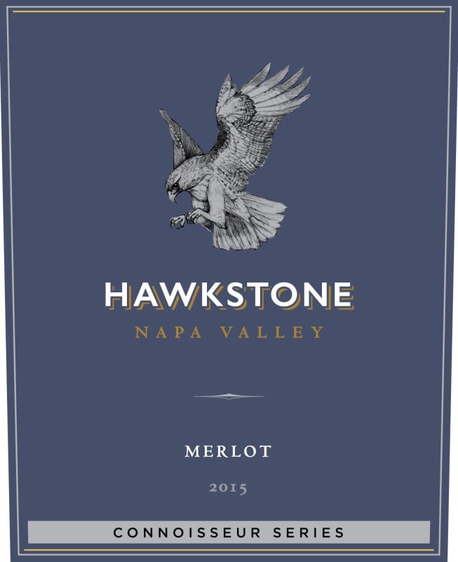 Hawkstone Connoisseur Series Merlot 2015 Front Label
