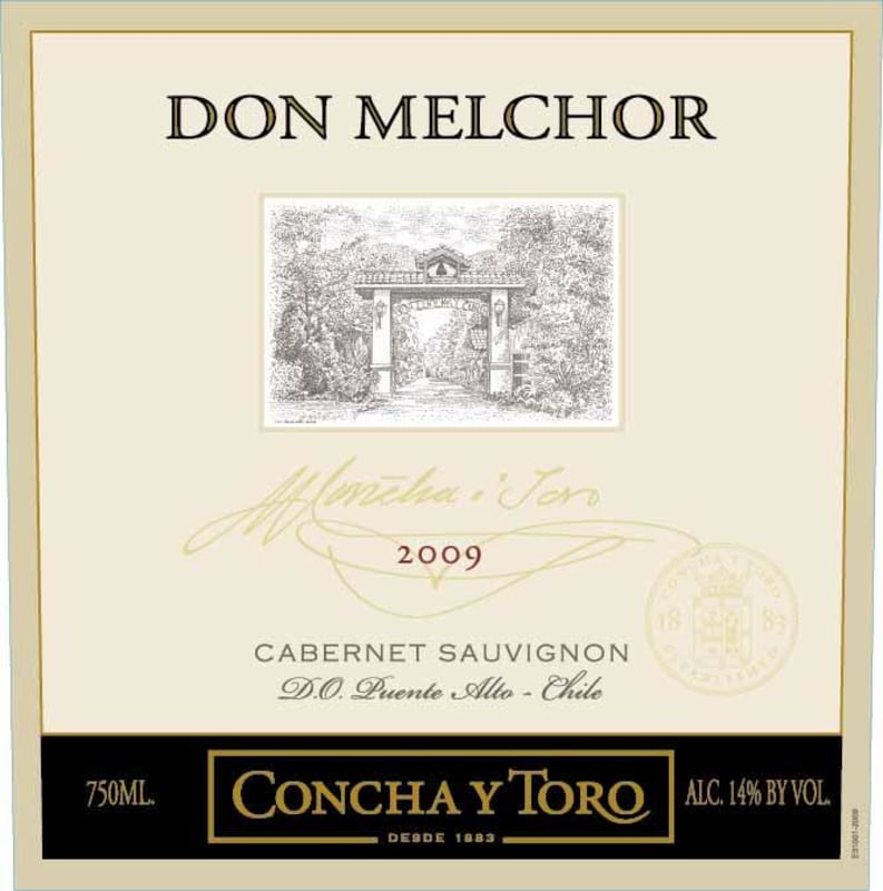 Concha y Toro Don Melchor Cabernet Sauvignon 2009 Front Label