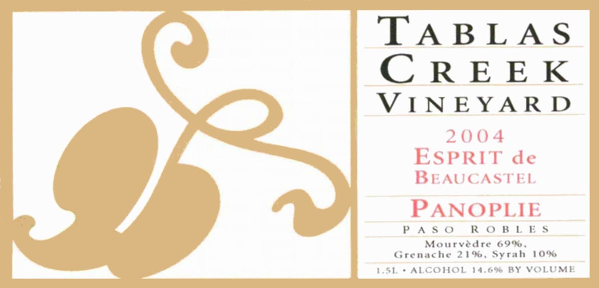 Tablas Creek Esprit de Beaucastel Panoplie 2004 Front Label