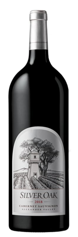 Silver Oak Alexander Valley Cabernet Sauvignon (1.5 Liter Magnum) 2018 Front Bottle Shot