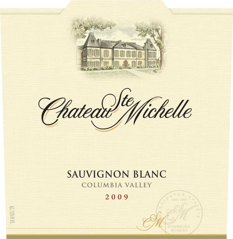 Chateau Ste. Michelle Columbia Valley Sauvignon Blanc 2009 Front Label