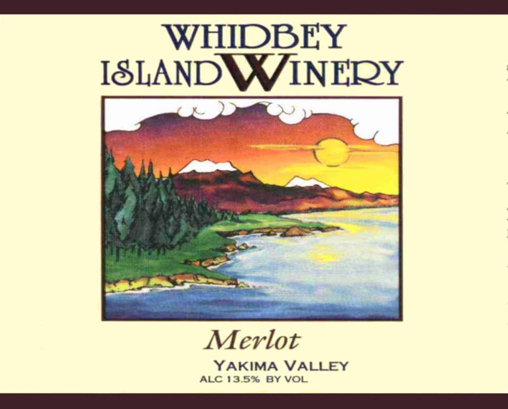 Whidbey Island Vineyard & Winery Merlot 2012 Front Label