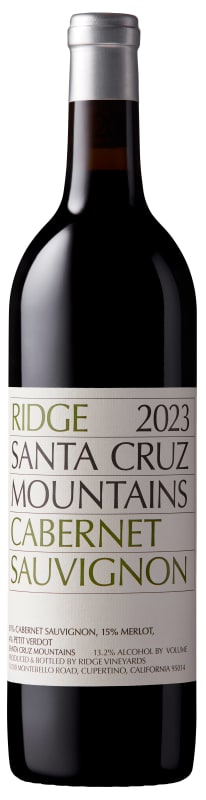 Ridge Santa Cruz Mountains Cabernet Sauvignon 2023 Front Bottle Shot
