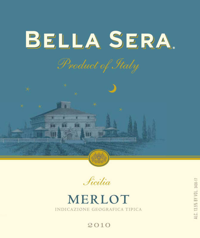 Bella Sera Merlot 2010 Front Label