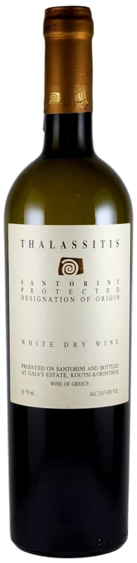Gaia Santorini Thalassitis Assyrtiko 2019 Front Bottle Shot