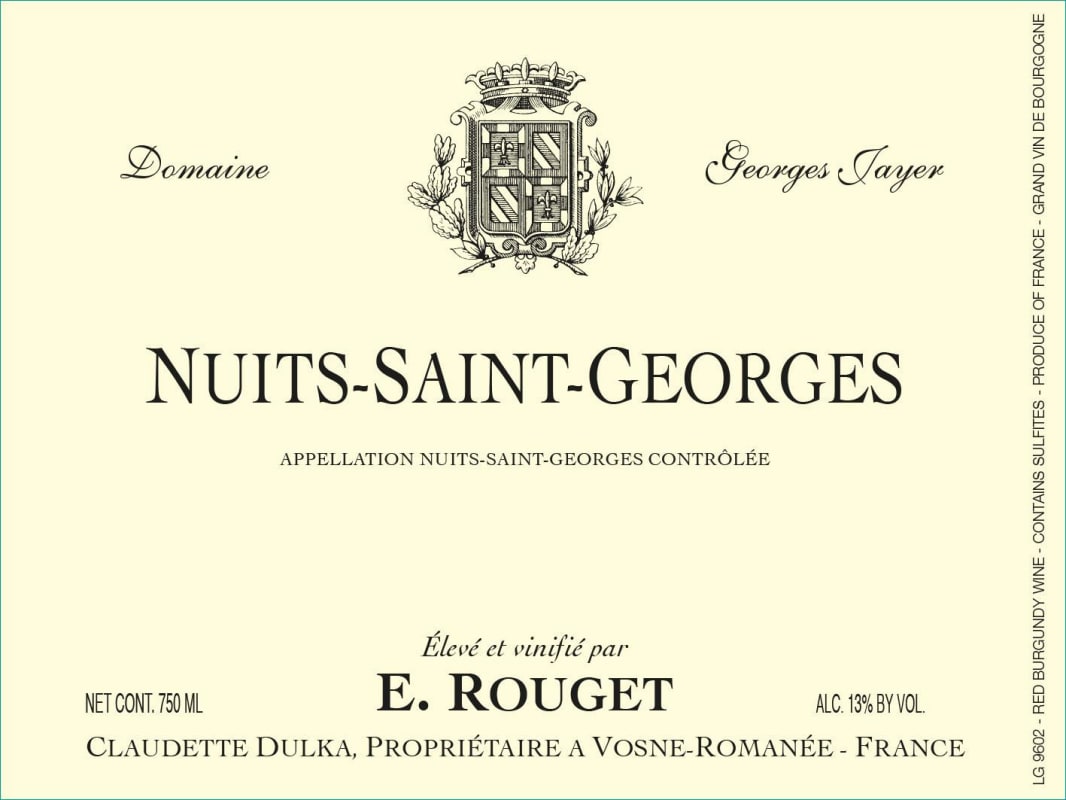Domaine Georges Jayer Nuits-St-Georges 2018 Front Label