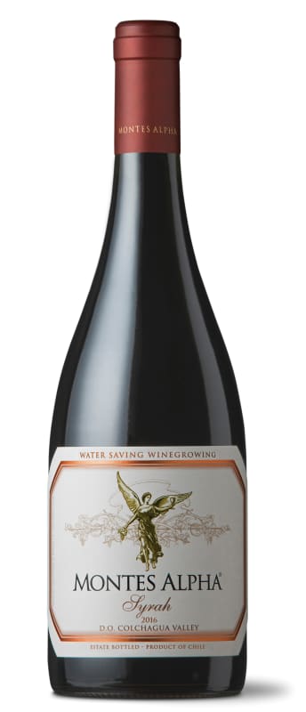 Montes Alpha Series Syrah 2016 Front Bottle Shot
