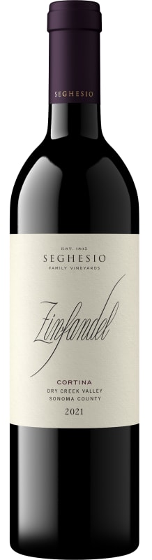 Seghesio Cortina Zinfandel 2021 Front Bottle Shot