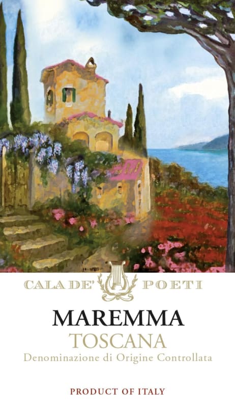 Cala de' Poeti Maremma 2015 Front Label
