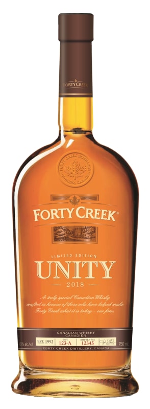Forty Creek Unity Canadian Whisky 2018 Front Bottle Shot