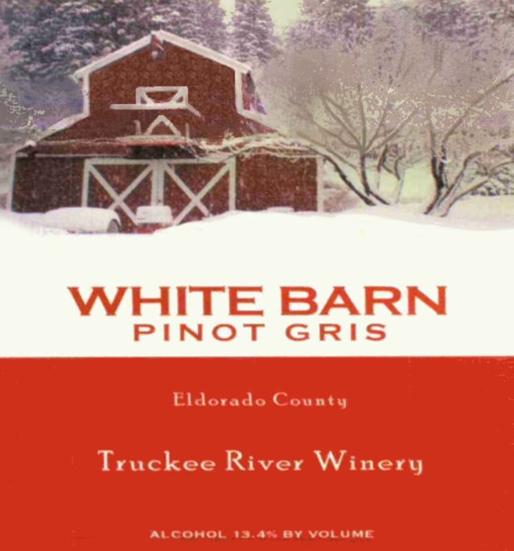 Truckee River Winery White Barn Pinot Gris 2015 Front Label