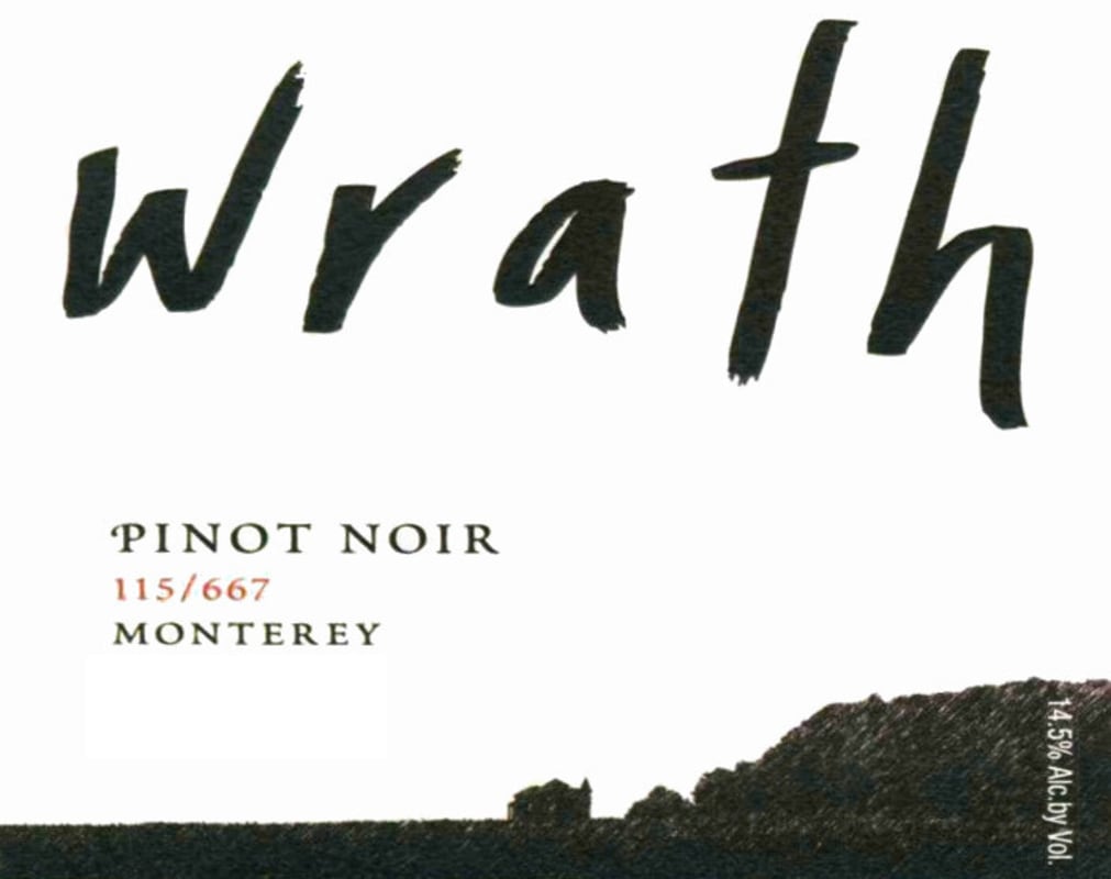 Wrath Pinot Noir 115/667 2010 Front Label