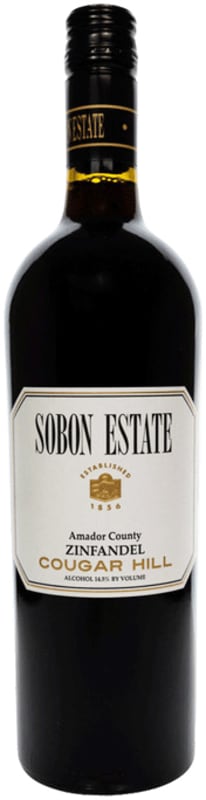 Sobon Estate Cougar Hill Zinfandel 2020 Front Bottle Shot