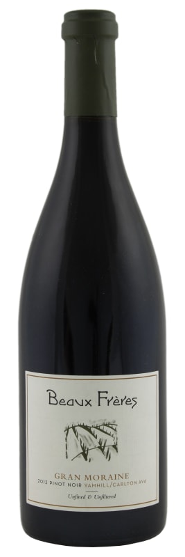 Beaux Freres Gran Moraine Pinot Noir 2012 Front Bottle Shot