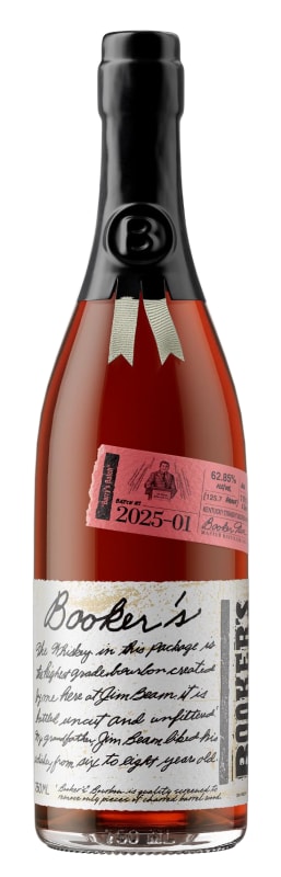 Booker's Bourbon Whiskey Barry's Batch (2025-01) Front Bottle Shot