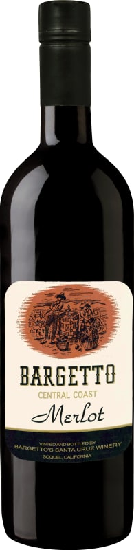 Bargetto Central Coast Retro Merlot 2019 Front Bottle Shot