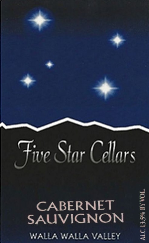 Five Star Cellars Cabernet Sauvignon 2003 Front Label