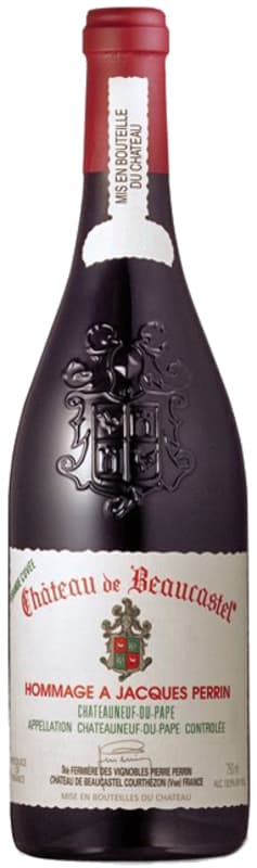 Chateau de Beaucastel Hommage Jacques Perrin Chateauneuf-du-Pape (stained label) 2003 Front Bottle Shot