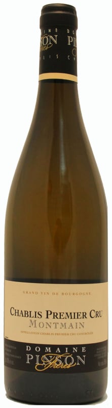 Domaine Pinson Freres Chablis Premier Cru Montmain 2015 Front Bottle Shot