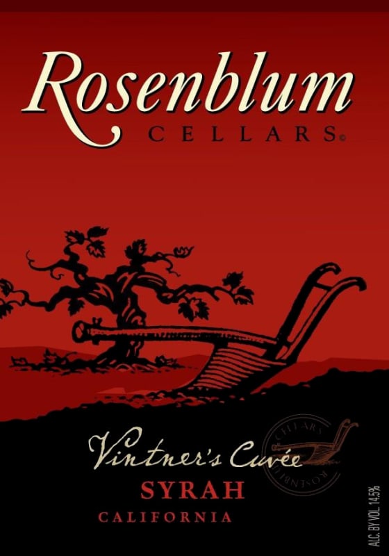 Rosenblum Cellars Vintner's Cuvee Syrah 2009 Front Label