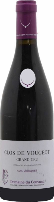 Domaine du Couvent Clos de Vougeot Aux Origines Grand Cru 2021 Front Bottle Shot