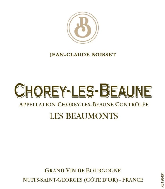 Jean-Claude Boisset Chorey-les-Beaune Les Beaumonts 2015 Front Label