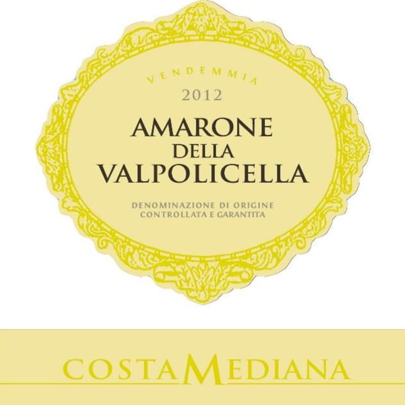 Costa Mediana Amarone della Valpolicella 2012 Front Label