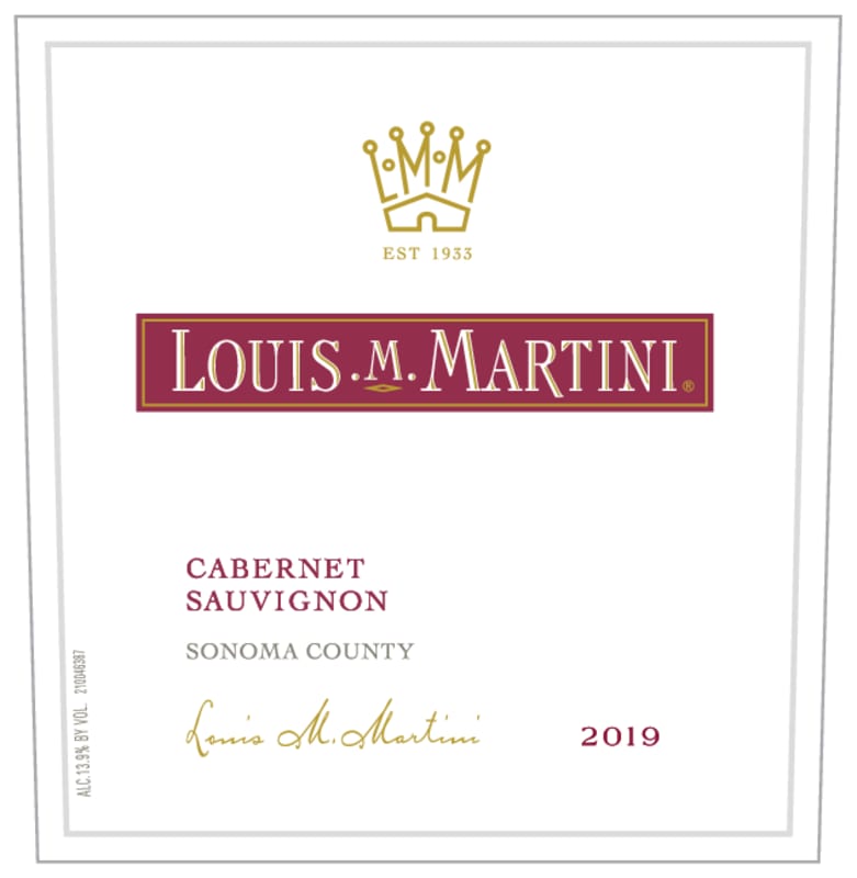 Louis Martini Sonoma Cabernet Sauvignon (375ML half-bottle) 2019 Front Label