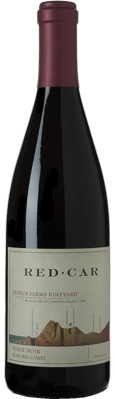 Red Car Zephyr Farms Pinot Noir 2014 Front Bottle Shot