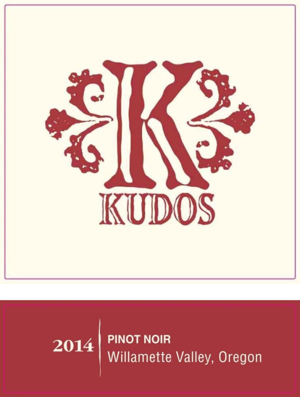 Kudos Willamette Valley Pinot Noir 2014 Front Label