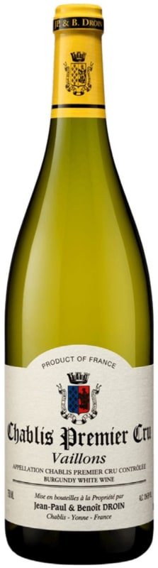 Jean Paul & Benoit Droin Chablis Vaillons Premier Cru 2016 Front Bottle Shot