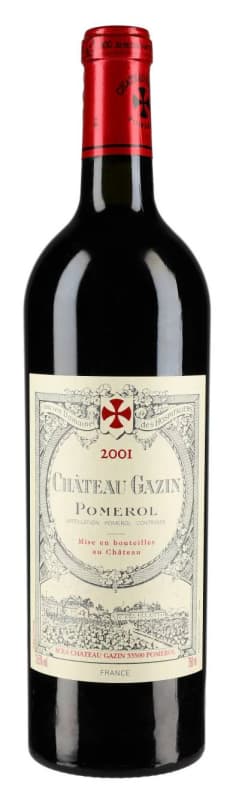 Chateau Gazin (stained label) 2001 Front Bottle Shot