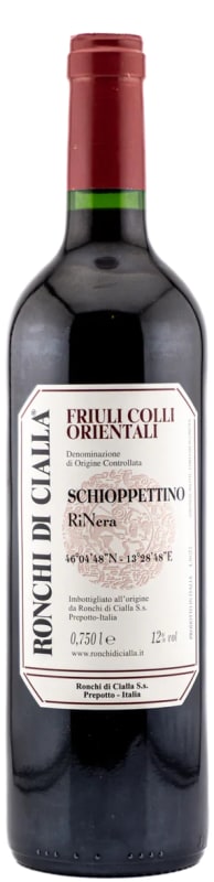 Ronchi di Cialla Rinera Schioppettino 2023 Front Bottle Shot