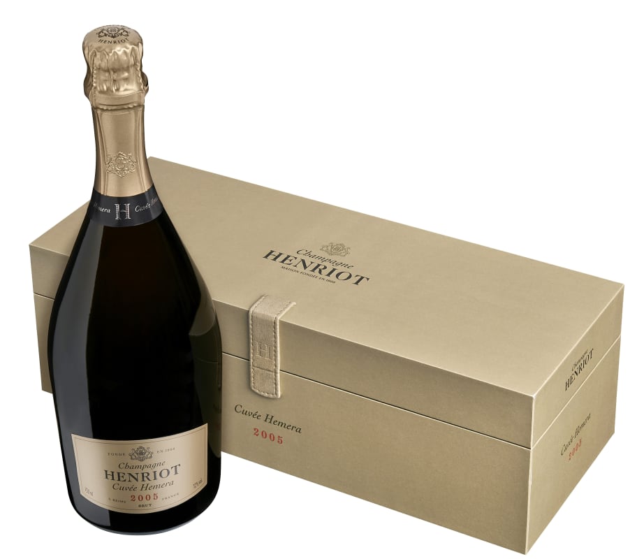 Henriot Cuvee Hemera with Gift Box 2005 Front Bottle Shot